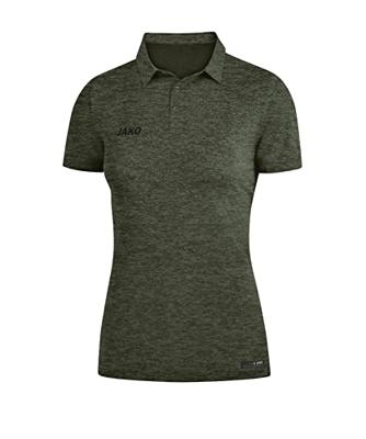 JAKO 6329D Polo Premium Basics Dames - Kaki Gemeleerd - 38