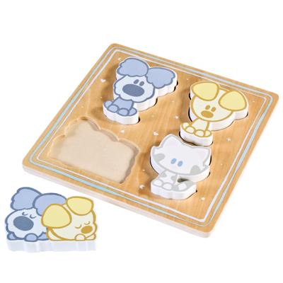 Rubo Toys Woezel en pip baby houten puzzel, 4st.