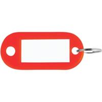 Sleutellabel Pavo kunststof rood 100 stuks - thumbnail