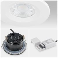 Venezia LED inbouwspot - 6 Watt 650 lumen - 2700K warm wit - Dimbaar - Rond - IP65 waterdicht - Wit - Voor binnen buiten en badkamer - thumbnail