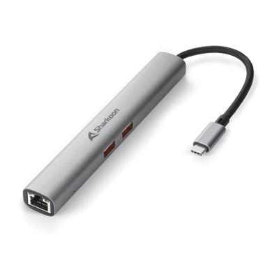 Sharkoon officepal combo adapter dockingstation (grijs)