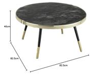 Hoofdtafel DKD Home Decor Kristal Staal 82,5 x 82,5 x 40 cm - thumbnail