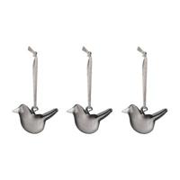 Iittala Glazen Mini vogel set grijs 3 stuks - thumbnail