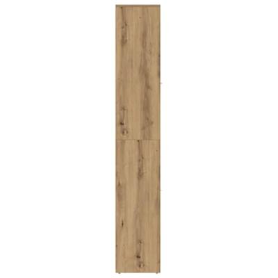 Badkamerkast 30x30x183,5 cm bewerkt hout artisanaal eikenkleur