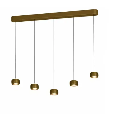 Freelight Hanglamp Cosmo 5 lichts L 120 cm comfortlift brons goud Freelight Hanglamp Cosmo 5 lichts L 120 cm comfortlift brons goud