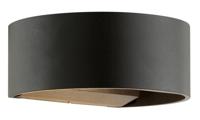 Dyberg Larsen wandlamp Circle outdoor 6W 15,2 cm staal zwart - thumbnail