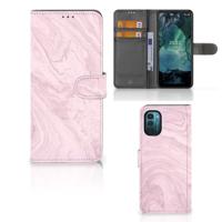 Nokia G11 | G21 | Bookcase | Marble Pink - Origineel Cadeau Vriendin - thumbnail