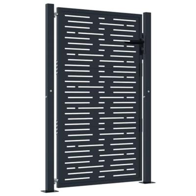Poort 100x125 cm met vierkant staal antracietkleurig Poort 100x125 cm met vierkant staal antracietkleurig