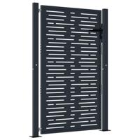 Poort 100x125 cm met vierkant staal antracietkleurig - thumbnail