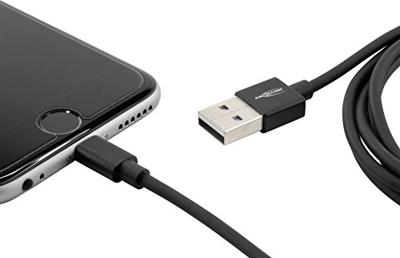 Ansmann USB-kabel USB 2.0 USB-A stekker, Apple Lightning stekker 2.00 m Zwart Aluminium-stekker, TPE-mantel, Stekker past op beide manieren 1700-0079