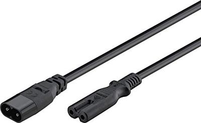 Goobay 97201 verlengkabel C7/C8, 2 m, zwart, apparaatstekker C8 > apparaataansluiting C7
