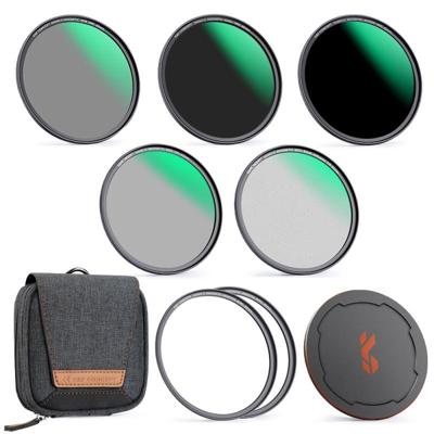 K&F Concept magnetisch video filter kit met CPL, ND8, ND64, ND1000 en black mist filter 58mm