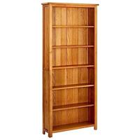 Boekenkast met 6 schappen 80x22,5x180 cm massief eikenhout - thumbnail