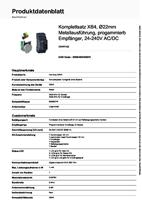 Schneider Electric XB4RFA02 XB4RFA02 Druktoets 240 V/AC 1.5 A Moment Groen, Geel 1 set(s) - thumbnail