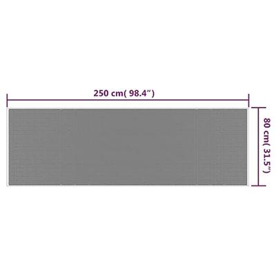 VidaXL Buitenkleed omkeerbaar 80x250 cm bruin en wit VidaXL Buitenkleed omkeerbaar 80x250 cm bruin en wit
