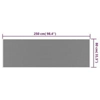 VidaXL Buitenkleed omkeerbaar 80x250 cm bruin en wit - thumbnail