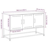 Tv-meubel 100,5x39x60,5 cm staal olijfgroen - thumbnail