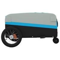Fietstrailer 30 kg ijzer zwart en blauw - thumbnail