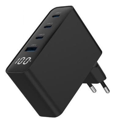 USB snellader 1xA, 3xC 100W Power Delivery zwart