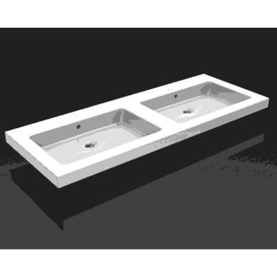 Wiesbaden keramische dub.meubelwastafel 120x46 zond. kr.gaten