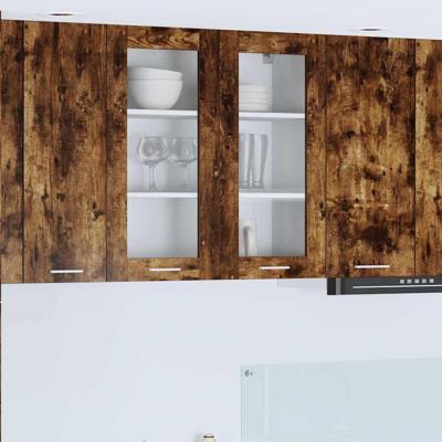 Hangkast Riga Gerookt eiken 80 x 31 x 80 cm Bewerkt hout Hangkast Riga Gerookt eiken 80 x 31 x 80 cm Bewerkt hout