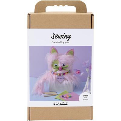 Creativ Company Hobbyset naaien, kat, diverse kleuren, 1 doos Creativ Company Hobbyset naaien, kat, diverse kleuren, 1 doos
