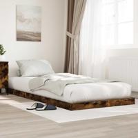 Vloer bedframe Gerookt eiken 90 x 200 cm Bewerkt hout - thumbnail