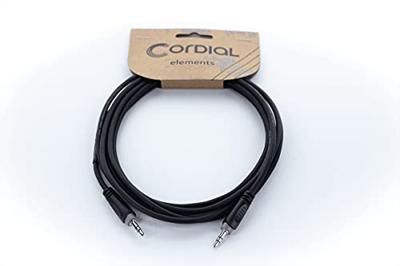 Cordial 14830 Jackplug Audio Aansluitkabel [1x Jackplug male 3,5 mm - 1x Jackplug male 3,5 mm] 3 m Zwart PVC-mantel, Verdraaid