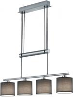 Trio HanglampGarda 4-lichts nikkel mat met antraciet - 305400411 - thumbnail
