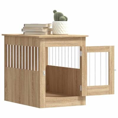 Hondenbench 55 x 80 x 68 cm bewerkt hout sonoma eikenkleurig
