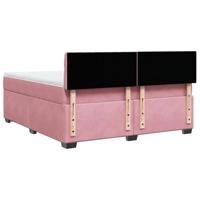 Boxspring met matras fluweel roze 180x200 cm - thumbnail