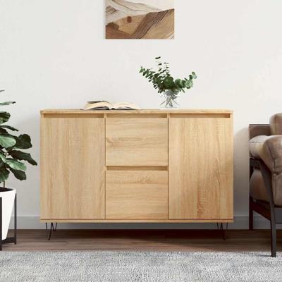 Dressoir 104x35x70 cm bewerkt hout sonoma eikenkleurig Dressoir 104x35x70 cm bewerkt hout sonoma eikenkleurig