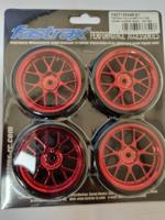 Fastrax 1/10 drift banden op 14 spaaks velgen - Metallic Red - thumbnail