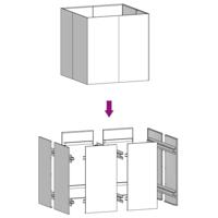VidaXL Plantenbak 80x80x80 cm cortenstaal - thumbnail