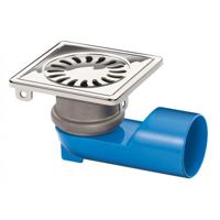 Renovatievloerput Van Den Berg Universeel 9.6x5.4 cm Geborsteld RVS - thumbnail