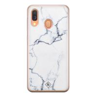 Samsung Galaxy A40 siliconen hoesje - Marmer grijs - thumbnail