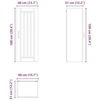 Keukenkast Sonoma Eiken 40 x 31 x 100 cm Bewerkt hout - thumbnail