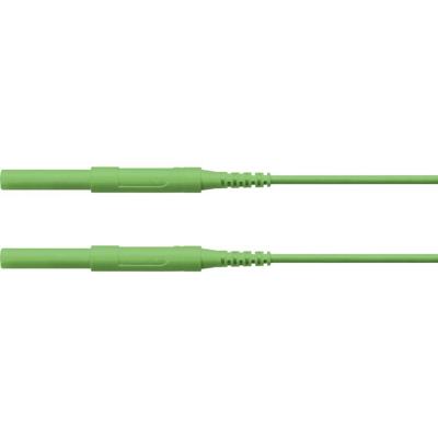 Schützinger Veiligheidsmeetsnoer Stekker 4 mm Stekker 4 mm 150.00 cm Groen 1 stuk(s)