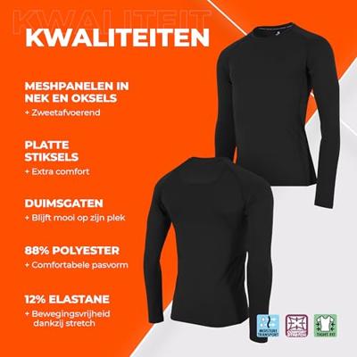 Stanno 446101K Core Baselayer Long Sleeve Shirt Kids - Black - 128 Stanno 446101K Core Baselayer Long Sleeve Shirt Kids - Black - 128