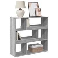Boekenkast / kamerscherm 100x33x94,5 cm grijs sonoma eiken - thumbnail