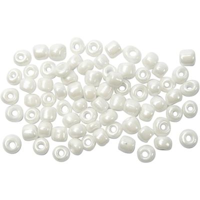 Creativ Company Rocailles, d 4 mm, afm 6/0, gatgrootte 0,9-1,2 mm, parelmoer, 500 gr/ 1 doos