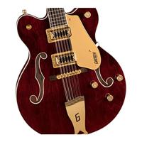Gretsch G5422G-12 Electromatic Classic Hollowbody DC Walnut Stain 12-snarige semi-akoestische gitaar - thumbnail