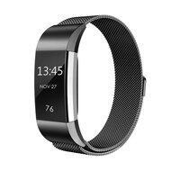 Fitbit Charge 2 milanese bandje - Maat: Small - Zwart - thumbnail
