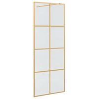 VidaXL Inloop douche wand goud 80 x 195 cm gehard glas - thumbnail