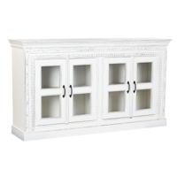 Dressoir Home ESPRIT Wit Kristal Mangohout 180 x 40 x 100 cm - thumbnail