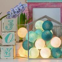 3M 20 LEDs katoen bal licht string vakantie bruiloft kerstfeest slaapkamer Fairy lichten buiten LED licht Garland decoratie voeding: batterij (Tiffan - thumbnail