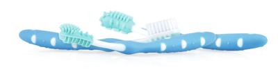 Nuby Tandenborstelset Blauw 3st Nuby Tandenborstelset Blauw 3st