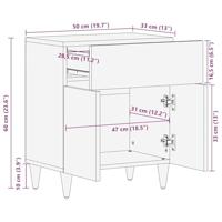 Nachtkastje Honingbruin 50 x 33 x 60 cm massief mangohout - thumbnail