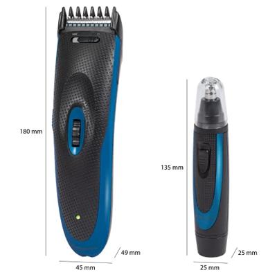 Profi-Care PC-HSM/R 3052 Tondeuse, Baardtrimmer, Oor- en neushaartrimmer Zwart, Blauw