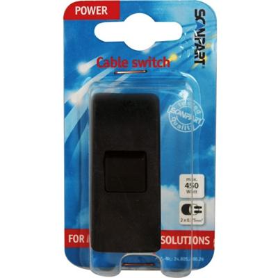 Scanpart Snoerschakelaar Zwart 1p 2amp